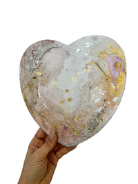 Original Artwork | 8" Heart Canvas | Short + Sweet