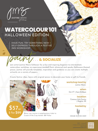 Paint with JMS | Watercolour 101: Halloween Edition | Oct 11th
