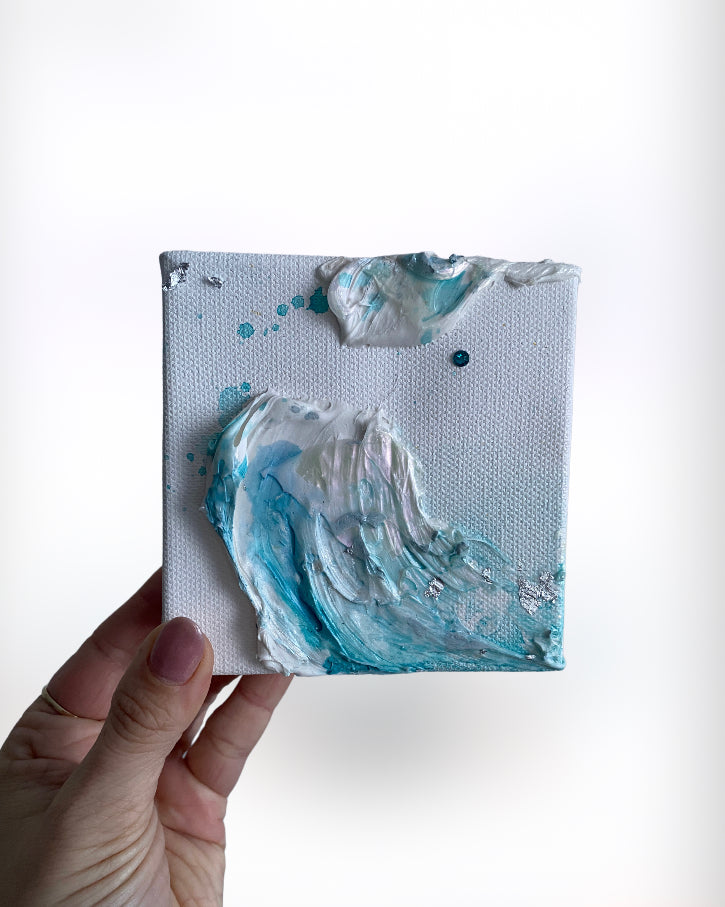 Original Artwork | 4x4" Canvas | Birthstone Series - December