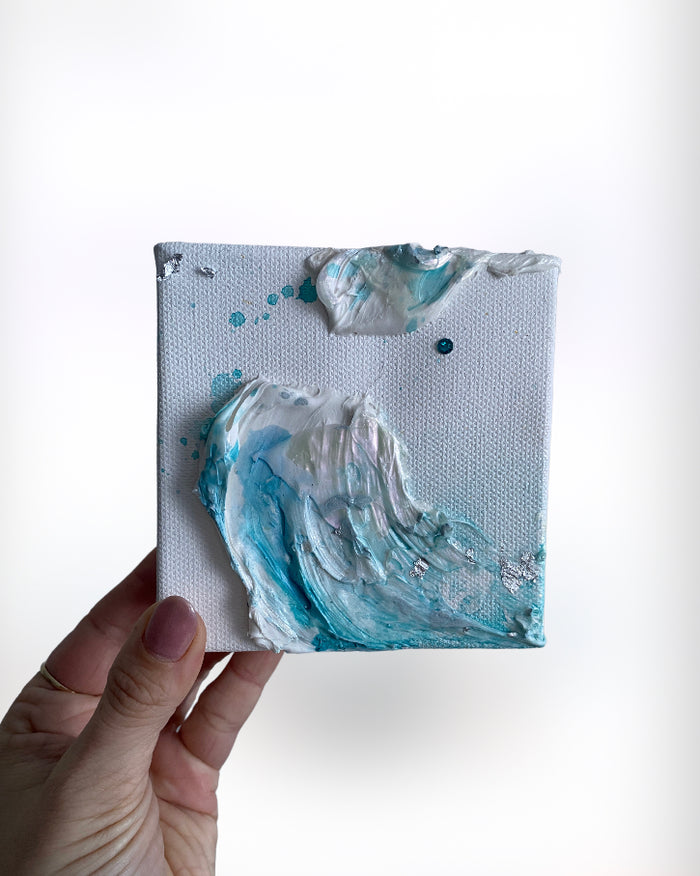 Original Artwork | 4x4" Canvas | Birthstone Series - December