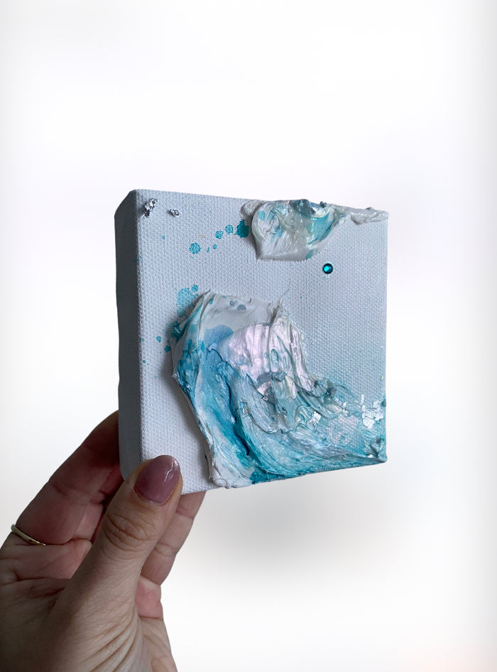 Original Artwork | 4x4" Canvas | Birthstone Series - December