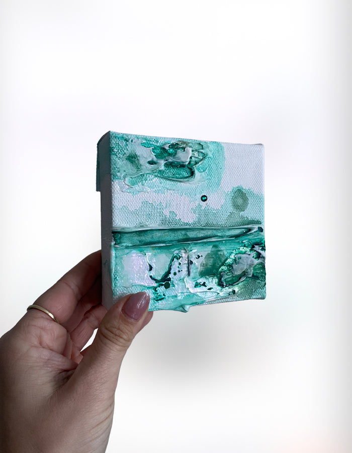 Original Artwork | 4x4" Canvas | Birthstone Series - May