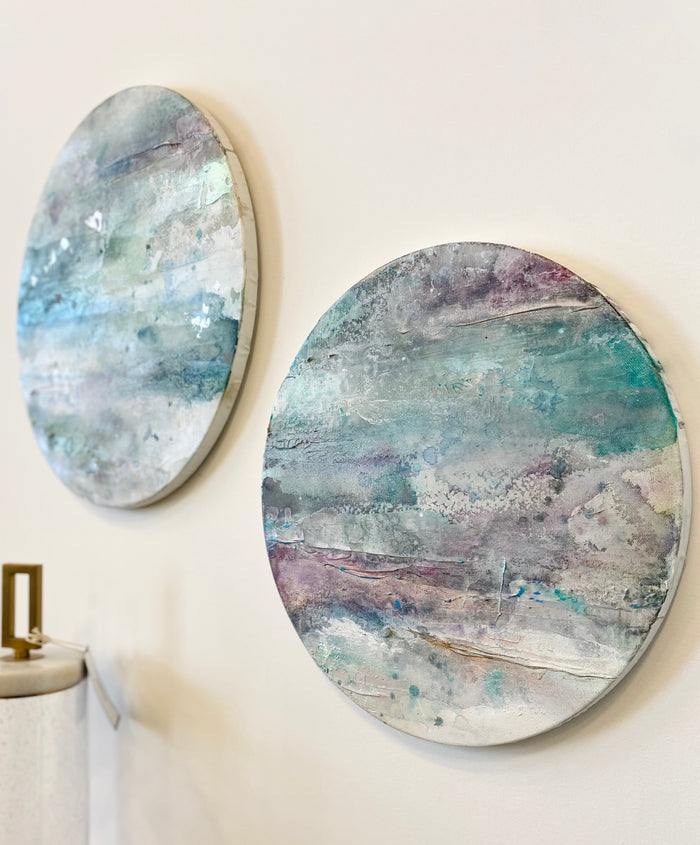 Original Artwork | Lost + Found II | 16" Round Canvas