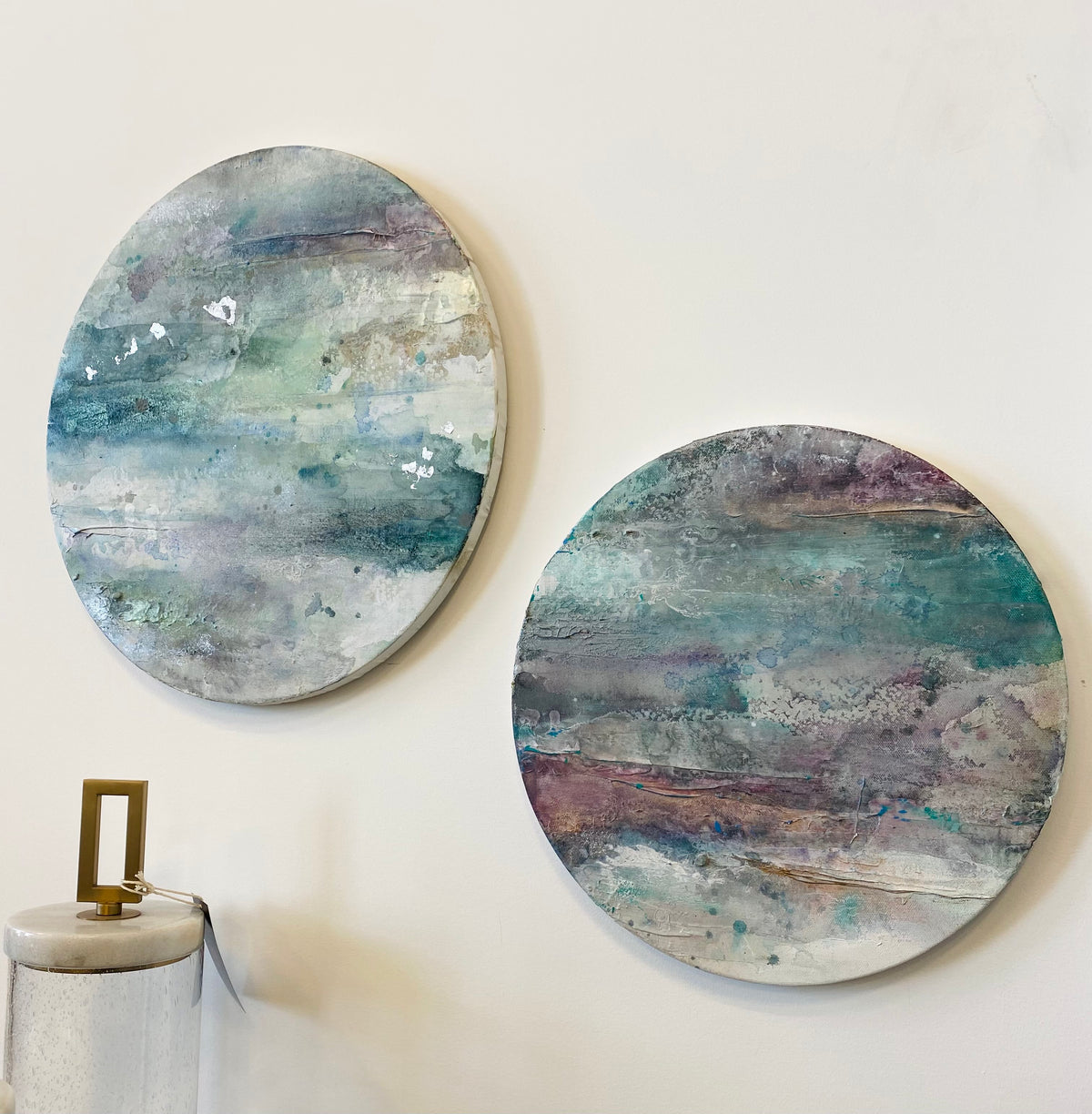 Original Artwork | Lost + Found II | 16" Round Canvas