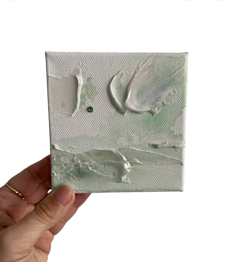 Original Artwork | 4x4" Canvas | Birthstone Series - August