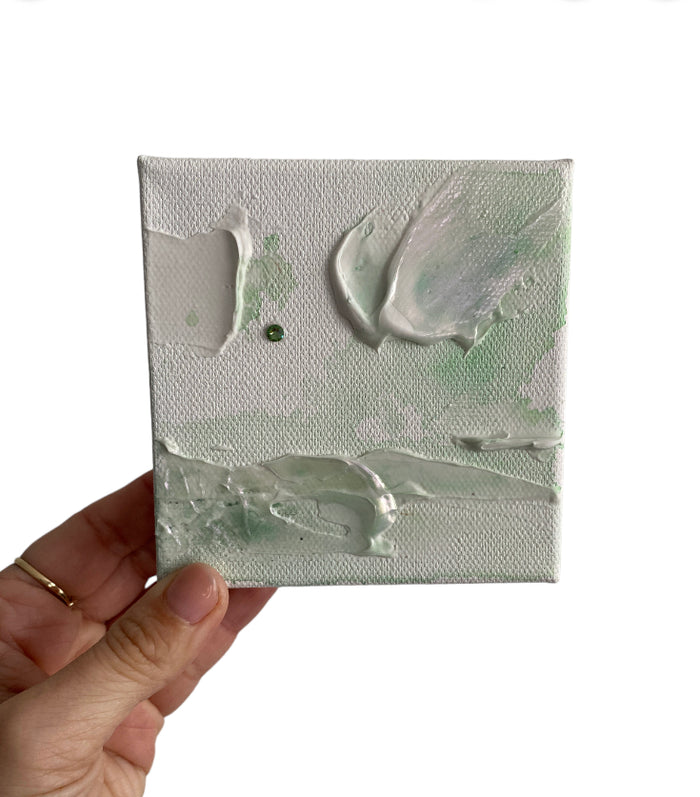 Original Artwork | 4x4" Canvas | Birthstone Series - August