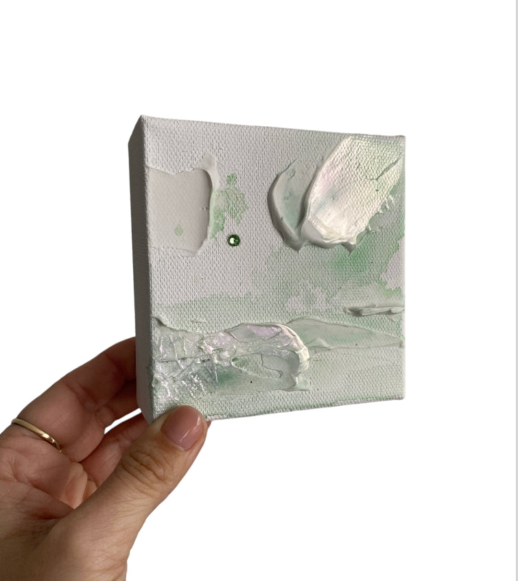 Original Artwork | 4x4" Canvas | Birthstone Series - August