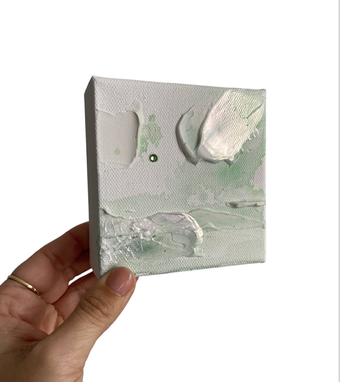 Original Artwork | 4x4" Canvas | Birthstone Series - August