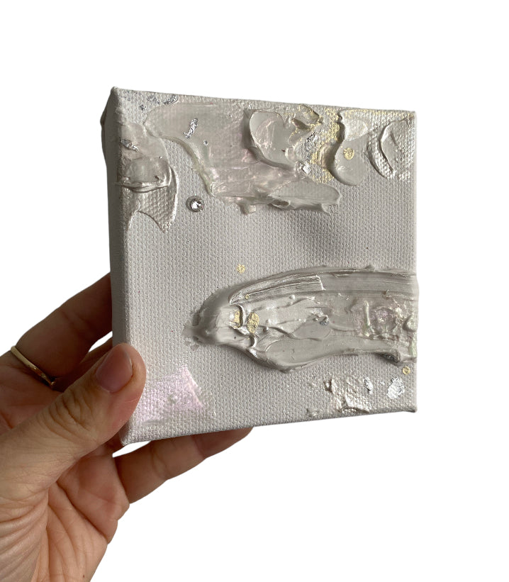 Original Artwork | 4x4" Canvas | Birthstone Series - April