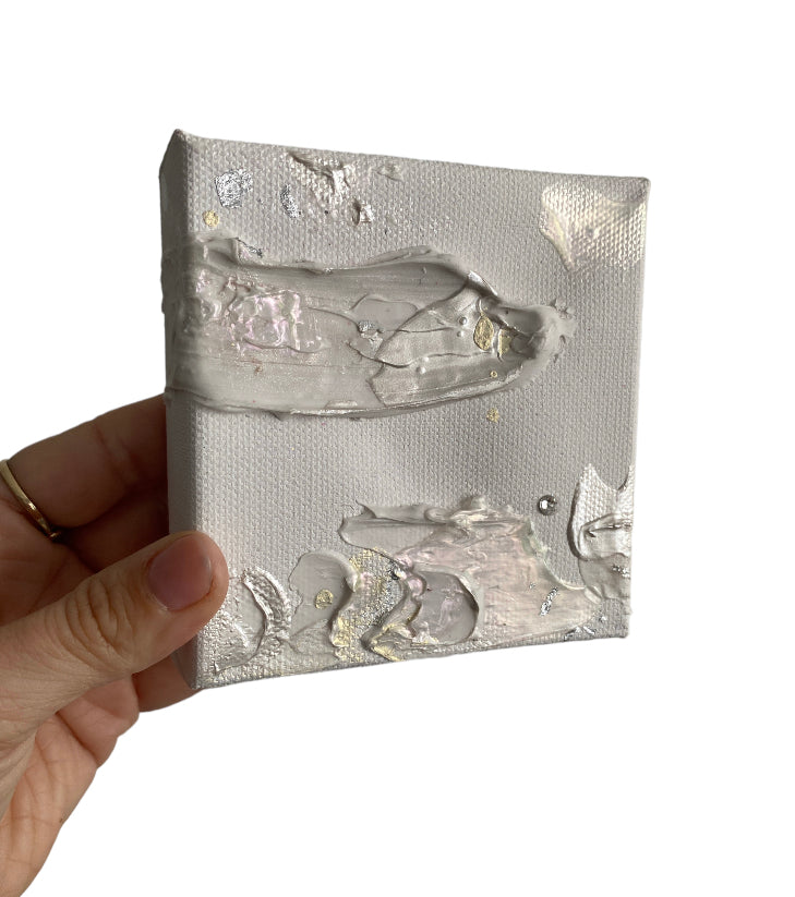 Original Artwork | 4x4" Canvas | Birthstone Series - April