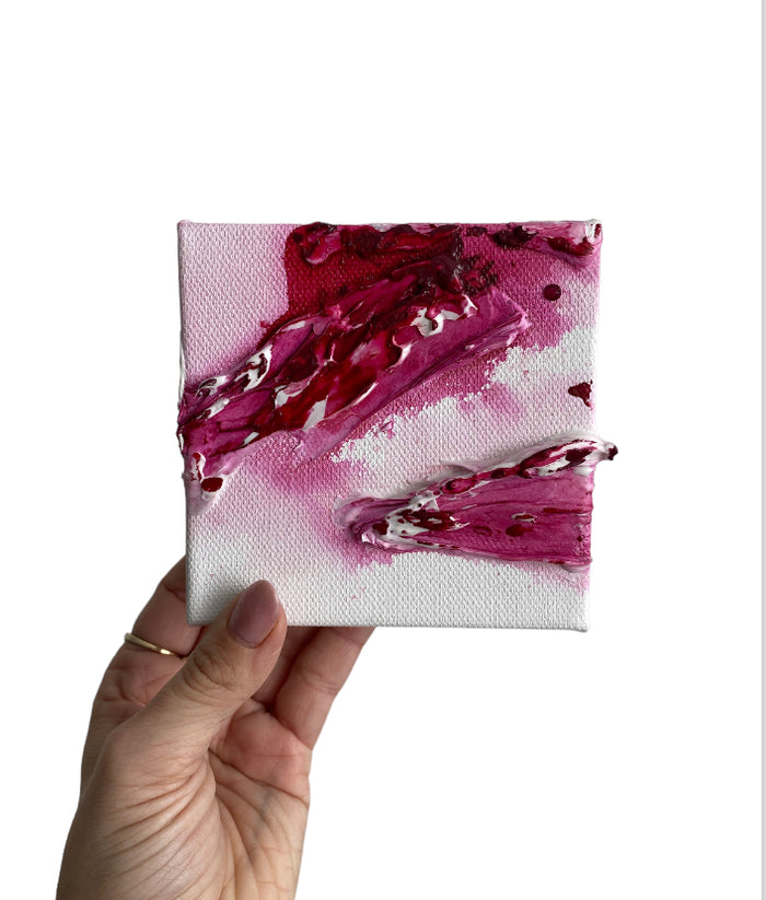 Original Artwork | 4x4" Canvas | Birthstone Series - January