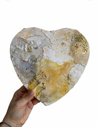 Original Artwork | 8" Heart Canvas | Sunkissed