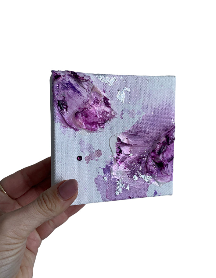 Original Artwork | 4x4" Canvas | Birthstone Series - February