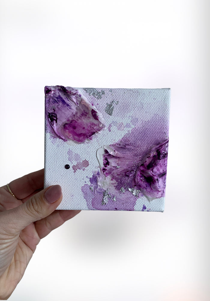 Original Artwork | 4x4" Canvas | Birthstone Series - February