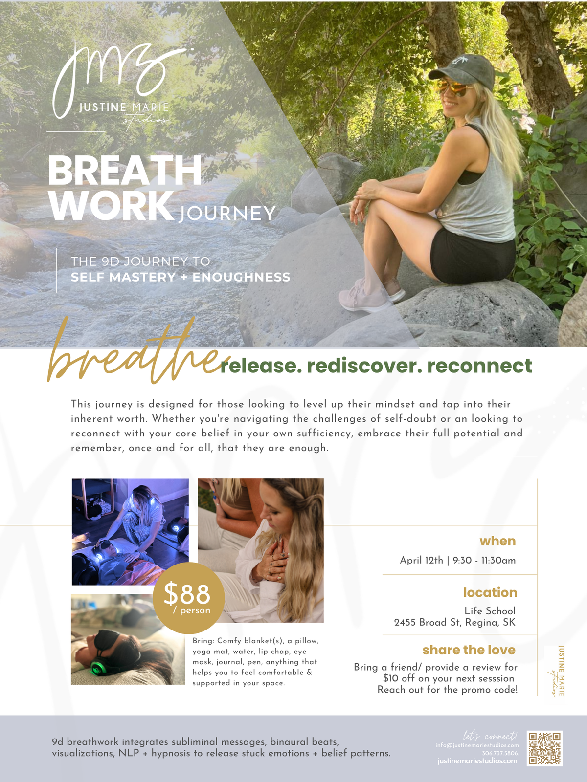 9d Breathwork | Self Mastery + Enoughness:  April 12th