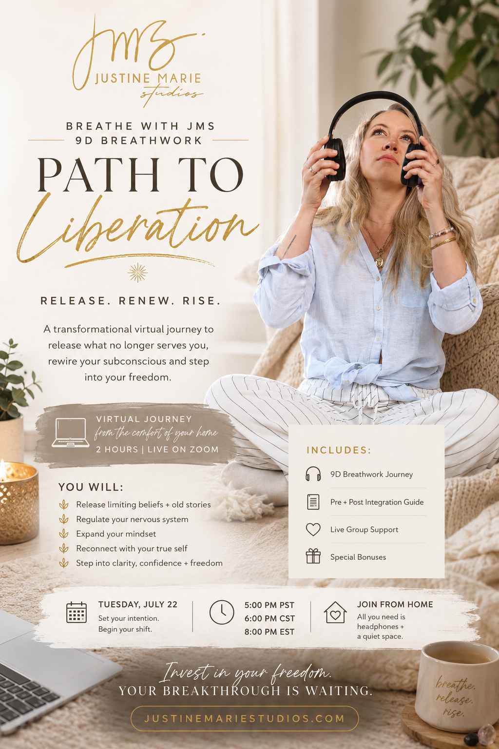 Breathe with JMS | 9d Breathwork | Path to Liberation
