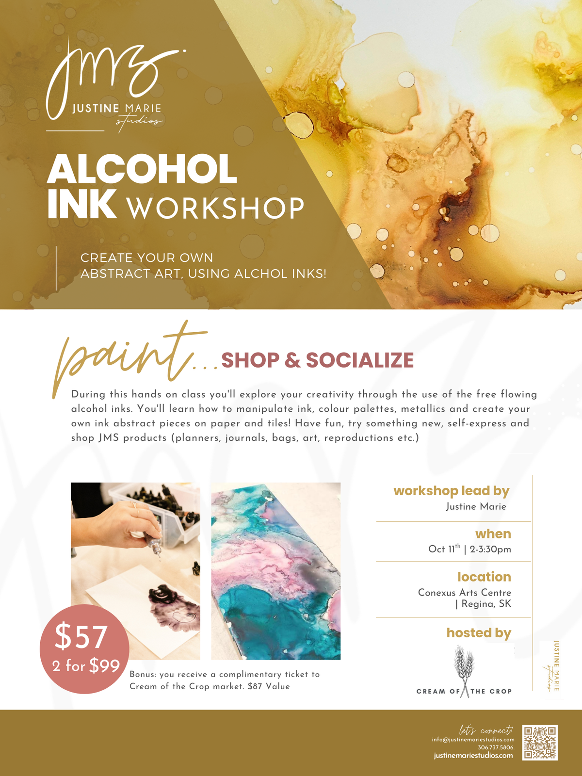 Create with JMS | Alcohol Inks: October 11th