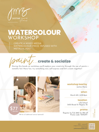 Paint with JMS | Watercolour on Canvas Art Workshop: March 6th