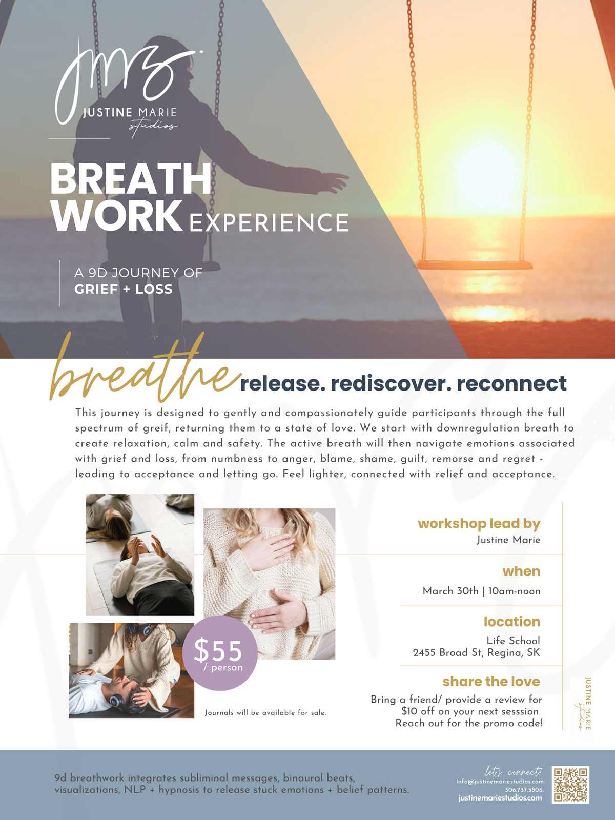 Breathe with JMS | 9d Breathwork | Grief + Loss: March 30th