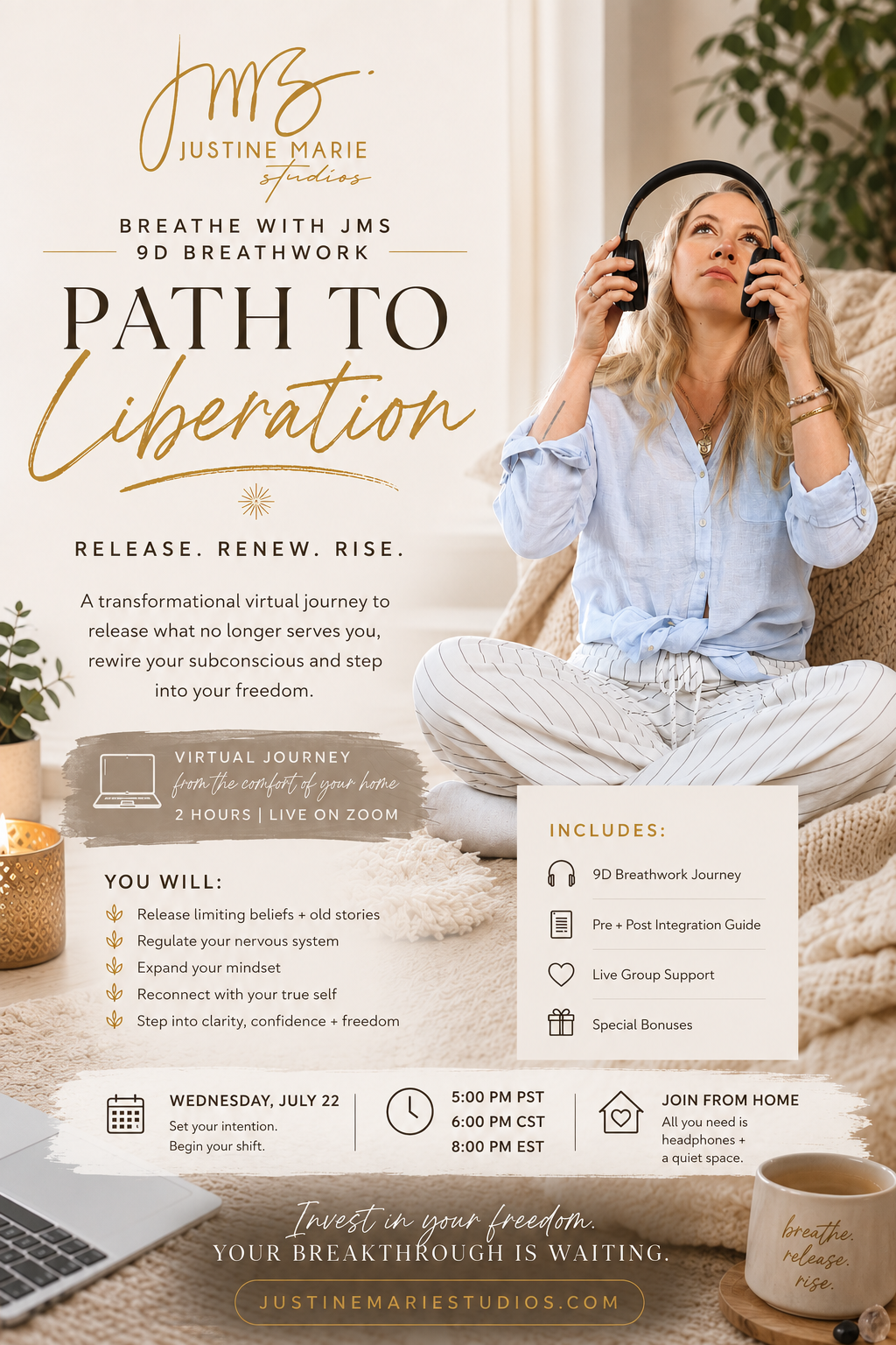 Breathe with JMS | 9d Breathwork | Path to Liberation