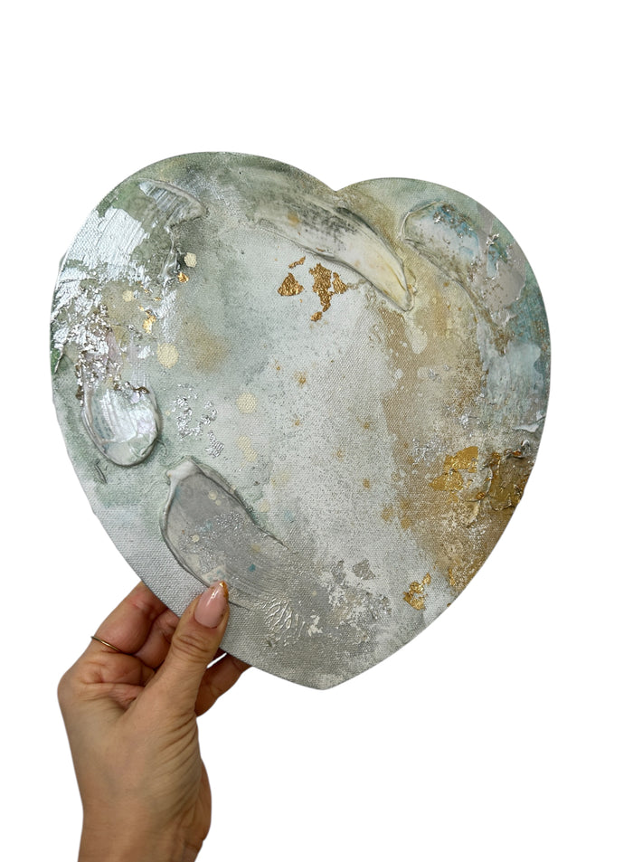 Original Artwork | 10" Heart Canvas | Nature's Walk