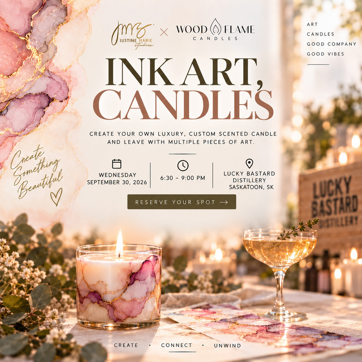 Candle Making x Ink Art Workshop - Saskatoon | September 2026