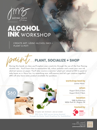 Alcohol Ink Art + Plant Pot Workshop