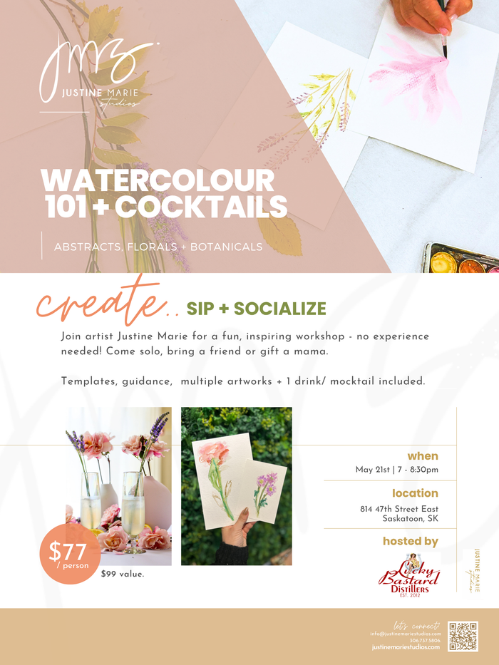 Watercolours 101 with Lucky Bastard Distillery