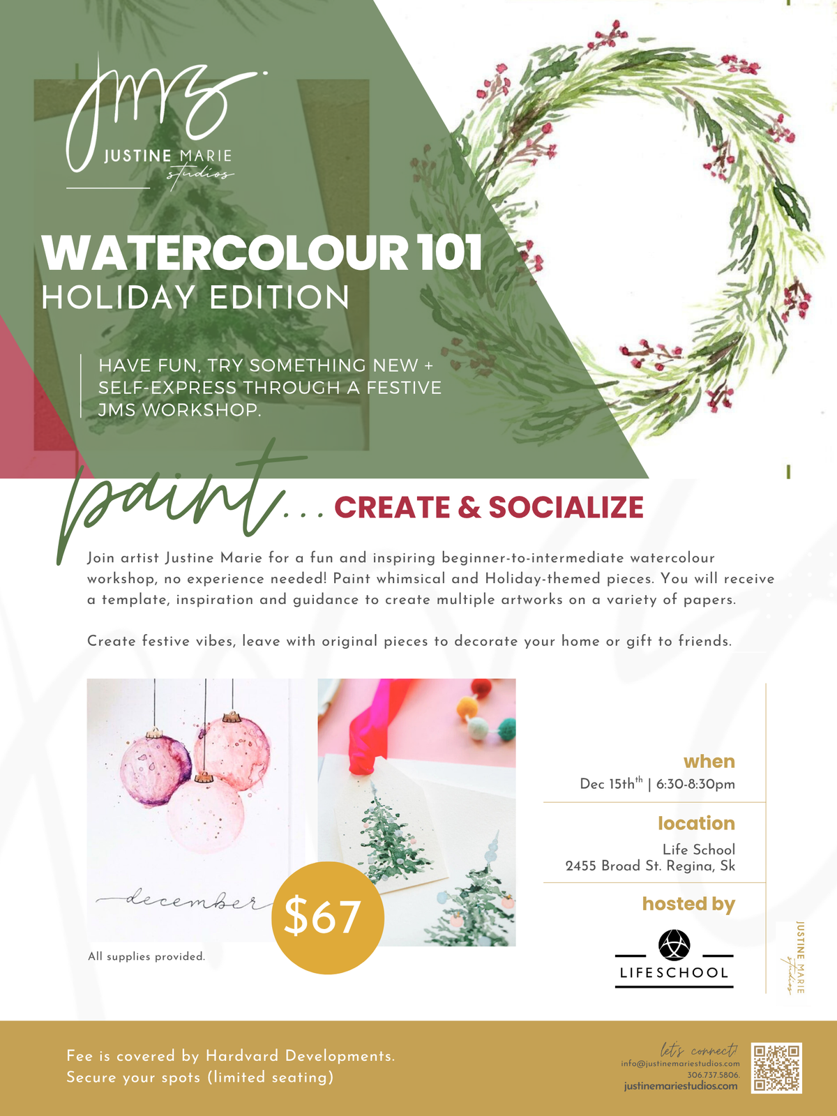 Paint with JMS | Watercolours 101: Holiday Edition