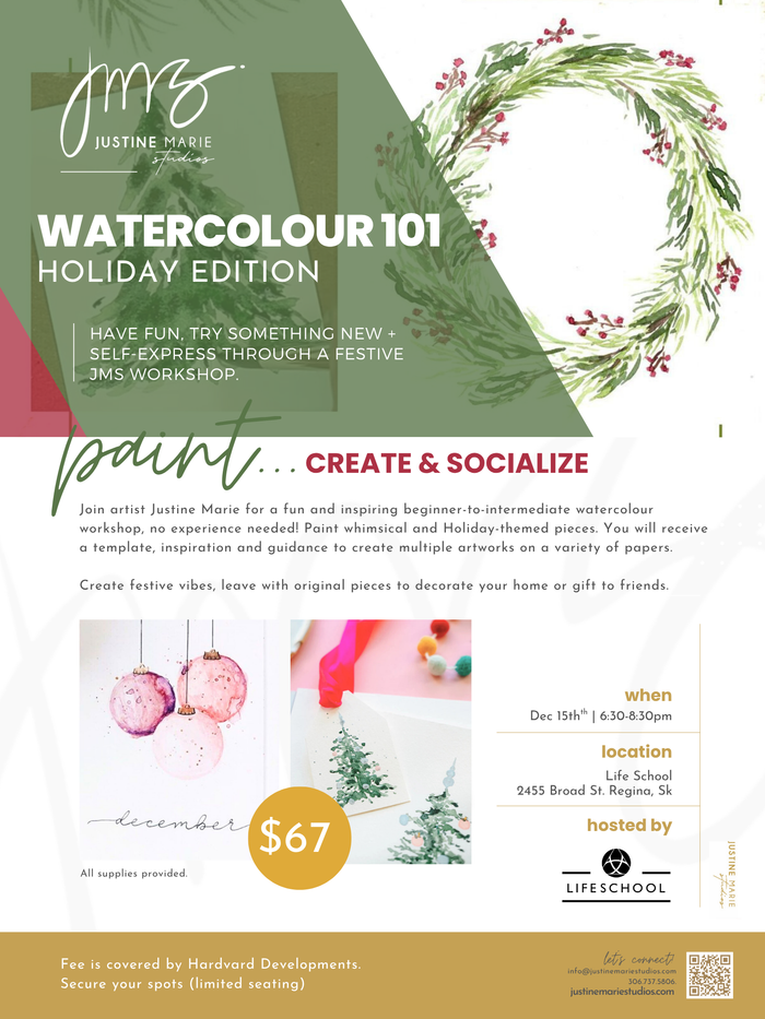 Paint with JMS | Watercolours 101: Holiday Edition