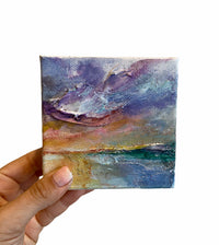 Original Artwork | 4x4" Canvas | Sunset Series 1 | Land of Living Skies