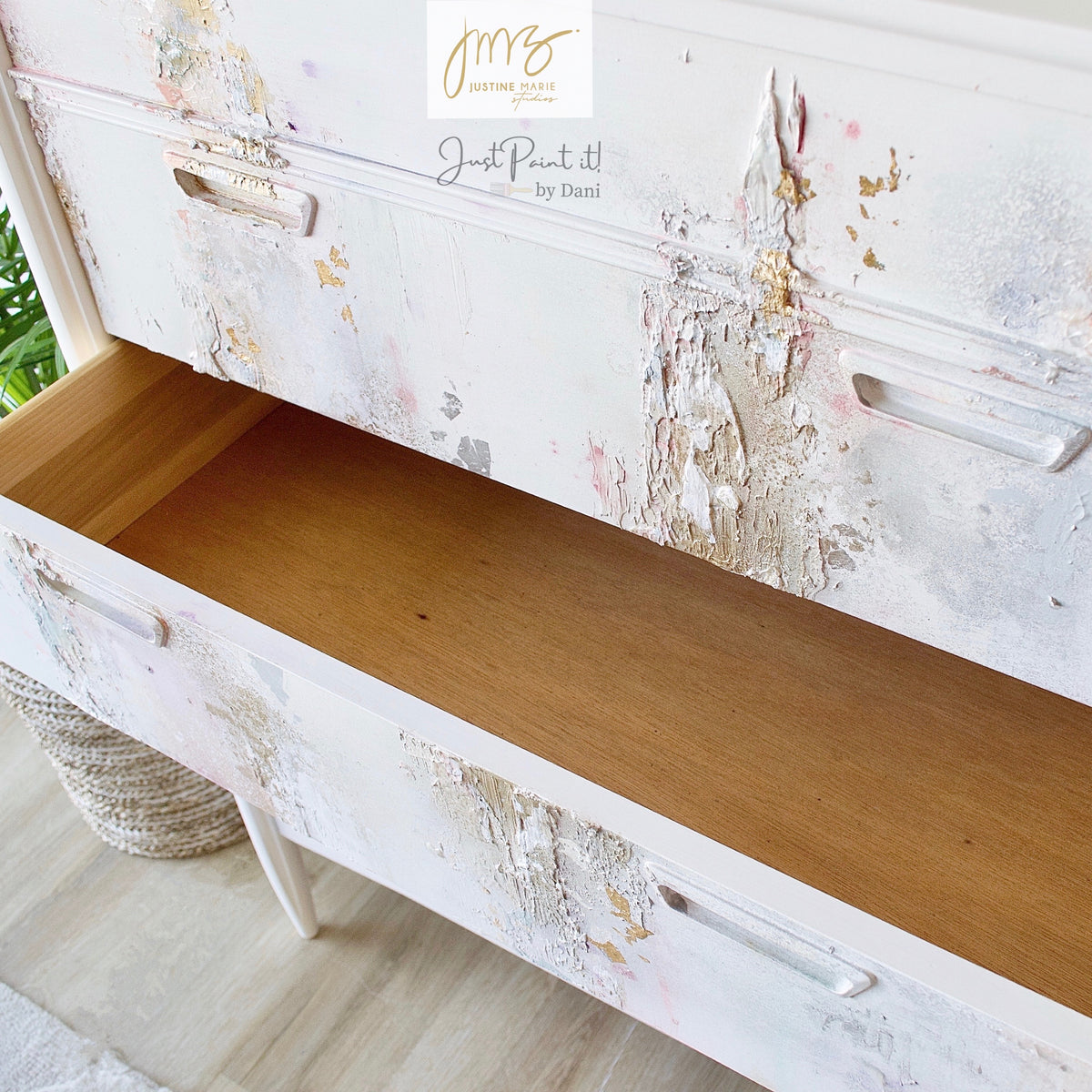 ‘Make it Sweet’ 5 Drawer Upright Dresser/Chest | Justine Marie Studios + Just Paint It! by Dani Collaboration