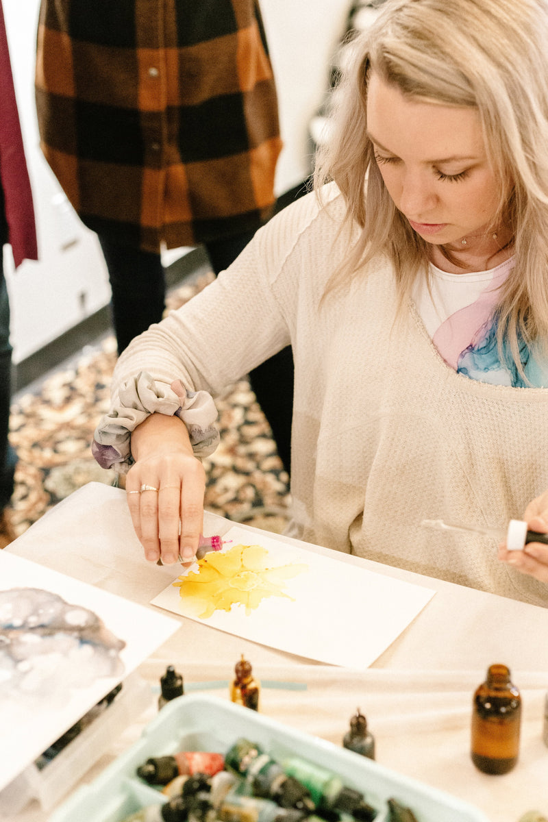 Alcohol Ink Art + Plant Pot Workshop